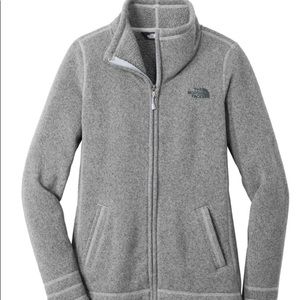 North face grey & white jacket!